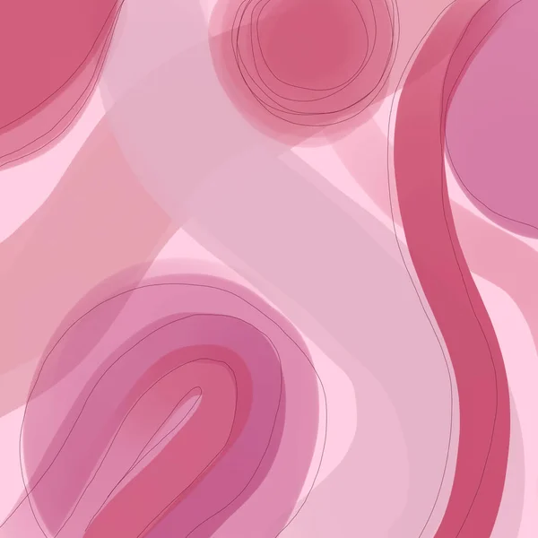 Pembe şarap kırmızı çizgiler daireler, dağınık soyut sanat el çizimi dijital taslak, modern arka plan duvar kağıdı konsepti