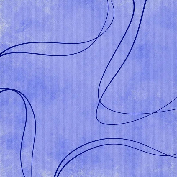 Lignes Simples Abstraites Sur Fond Texture Toile Bleue Concept Papier — Photo