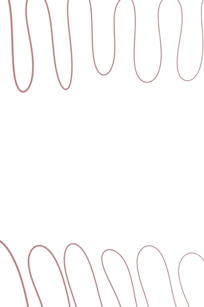 Minimalista Digital Mão Desenho Abstrato Ilustração Uma Linha Azul Quadro — Fotografia de Stock