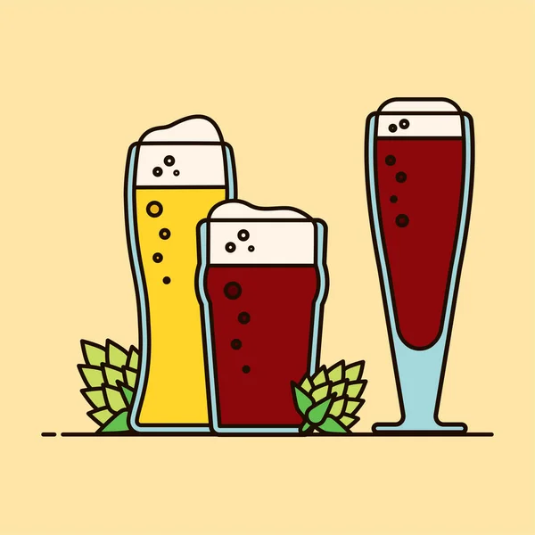 Ikona Restauracji Piwnej Karta Podarunkowa Projekt Restauracji Szklanką Piwa Plakat — Wektor stockowy