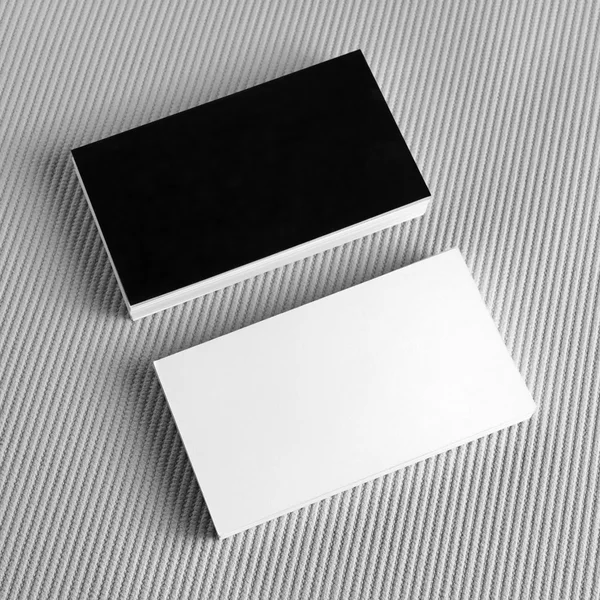 Blank black and white business cards — Stock Photo, Image