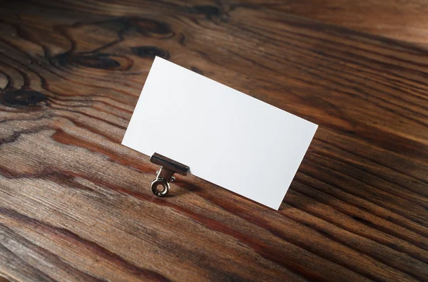 Blank white business card