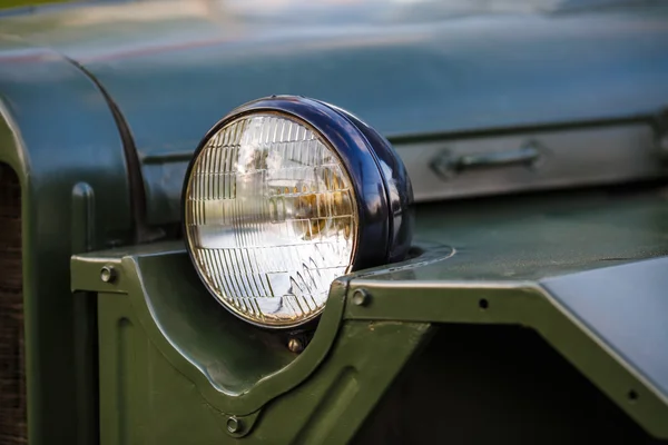 Headlight of military car — Stock Photo, Image