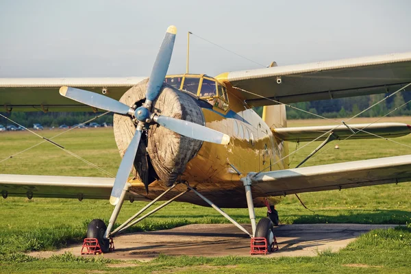 Vintage retro biplane — Stock Photo, Image