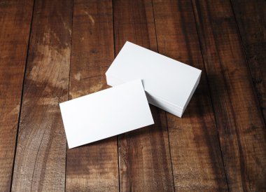 Blank business cards mock-up clipart