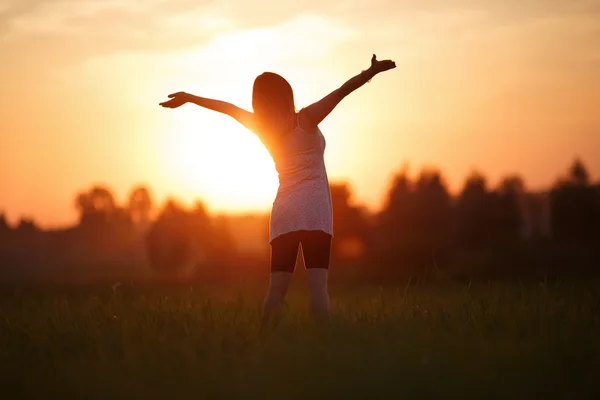 Disfrutando de la puesta de sol — Foto de Stock