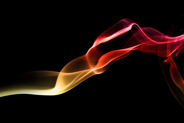 Abstract yellow and red smoke — Stock Photo, Image