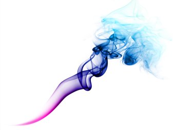 Blue and purple smoke clipart