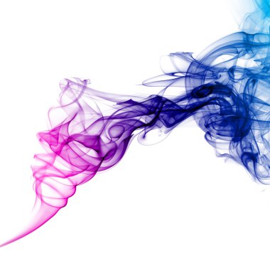Colorful blue and purple smoke clipart