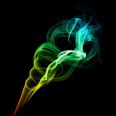 Parlak renkli duman