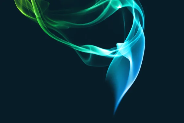青と緑の煙 — ストック写真