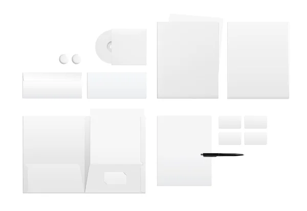 Template for branding identity on white — Stock Photo, Image