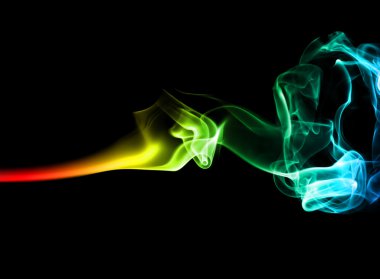 Soyut parlak renkli duman