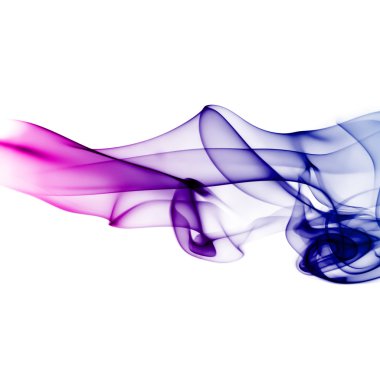 Colorful blue and purple smoke clipart