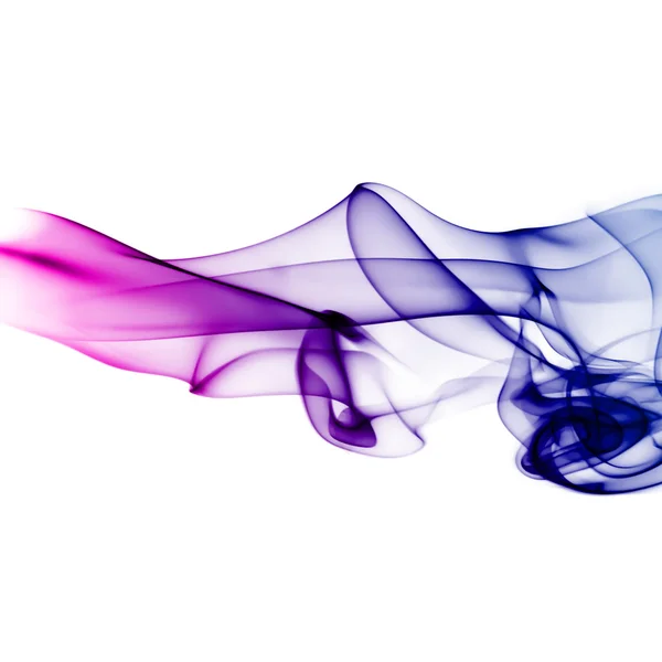 Fumée bleue et violette colorée — Photo