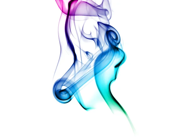 Colorful smoke on white — Stock Photo, Image