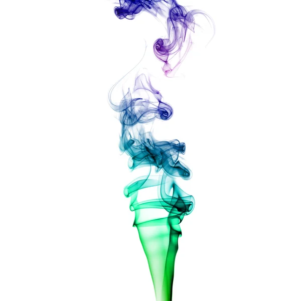 Abstract colored smoke on white — Stock Photo, Image