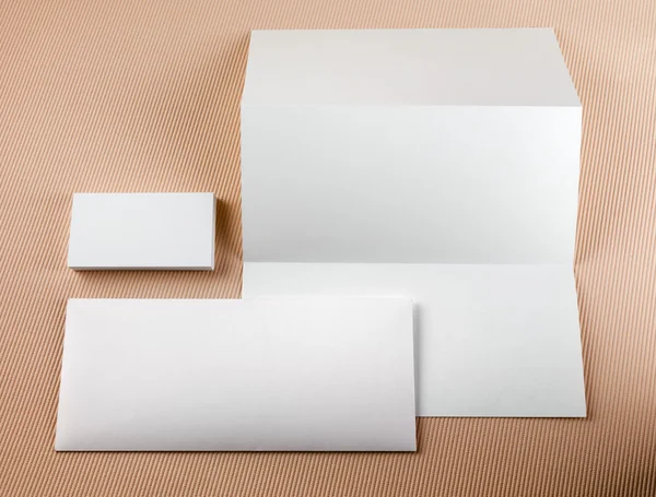 Stationery set on color background — Stock Photo, Image