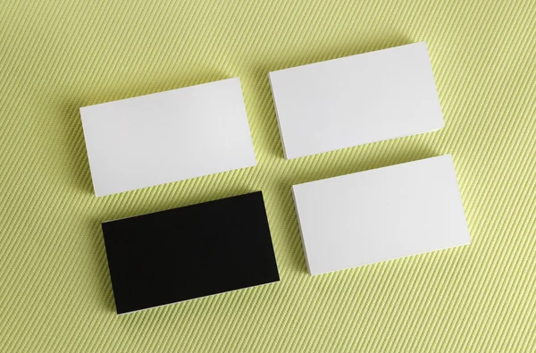 Business cards on a green background — Stock Photo, Image