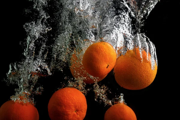 Mandarinen im Wasser — Stockfoto