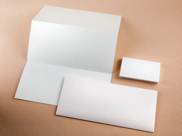 Artigos de papelaria em branco — Fotografia de Stock
