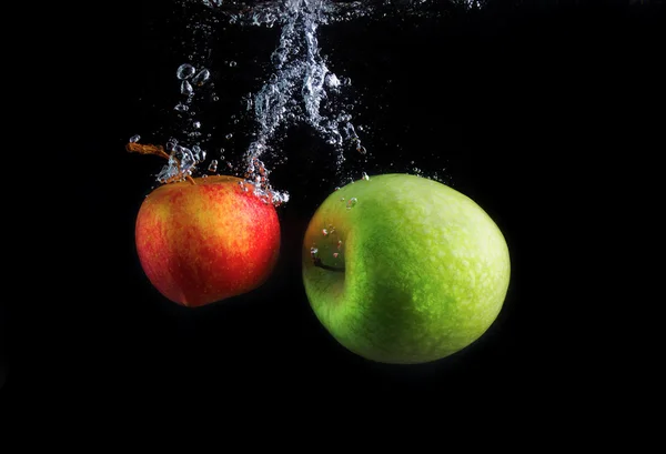 Apple splash — Stock Photo, Image