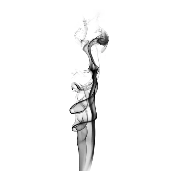 Fumaça negra redemoinhos — Fotografia de Stock