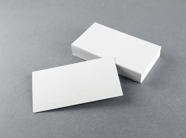 Blank white business cards — Stockfoto