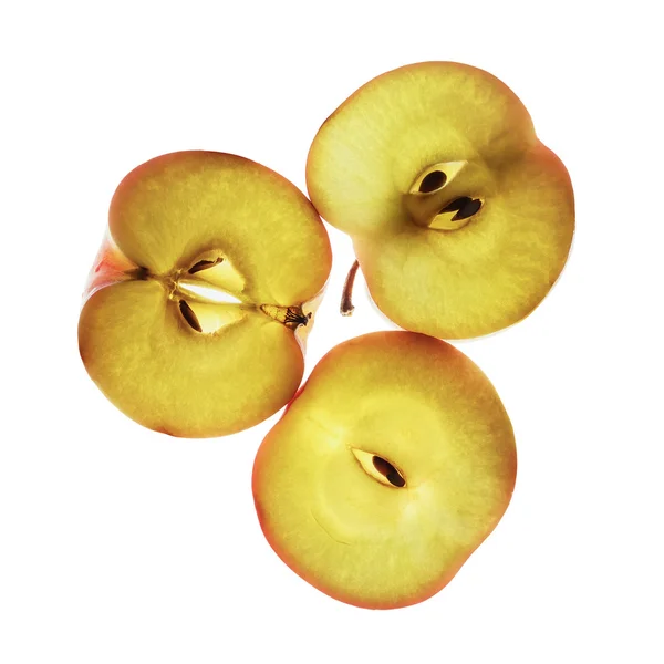 Apple slices on white Stock Image