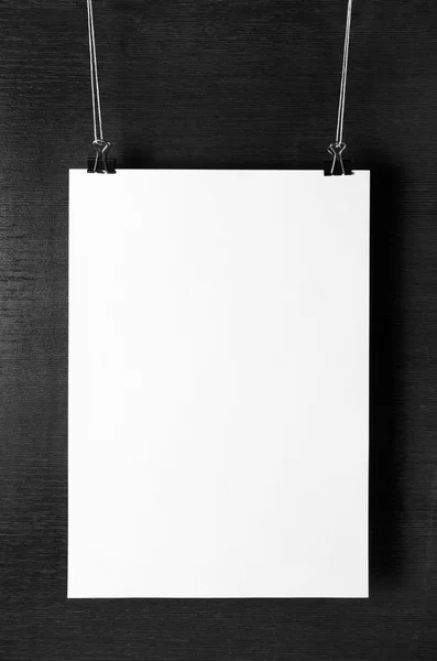 Czysty biały papier plakat — Zdjęcie stockowe