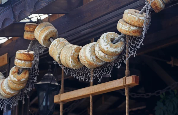 Floats of old fishing net — Stock Photo, Image