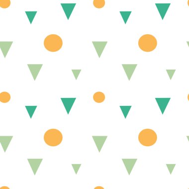 soyut renkli geometrik şekiller üçgenler ve daireler sorunsuz vektör desen arka plan illüstrasyon