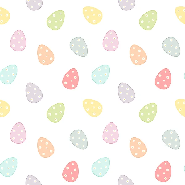 Mignon belle coloré Pâques oeufs sans couture vectoriel motif illustration de fond — Image vectorielle