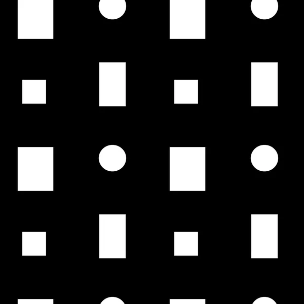 Abstracto negro blanco forma geométrica sin costura vector patrón fondo ilustración — Vector de stock