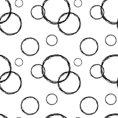 beyaz arka plan dikişli vektör desen illüstrasyon grunge siyah daireler