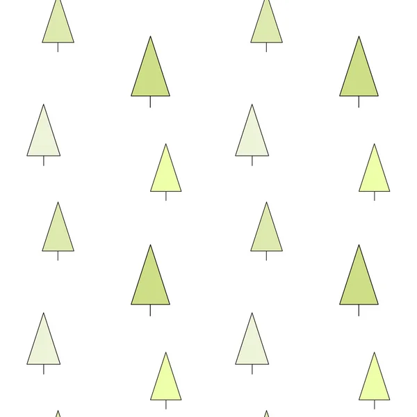 Arbre abstrait sapin forêt sans couture vectoriel motif arrière-plan illustration — Image vectorielle