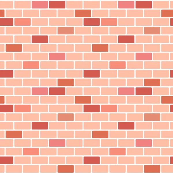 Rosa brick wall sömlös vektor mönster bakgrund illustration — Stock vektor