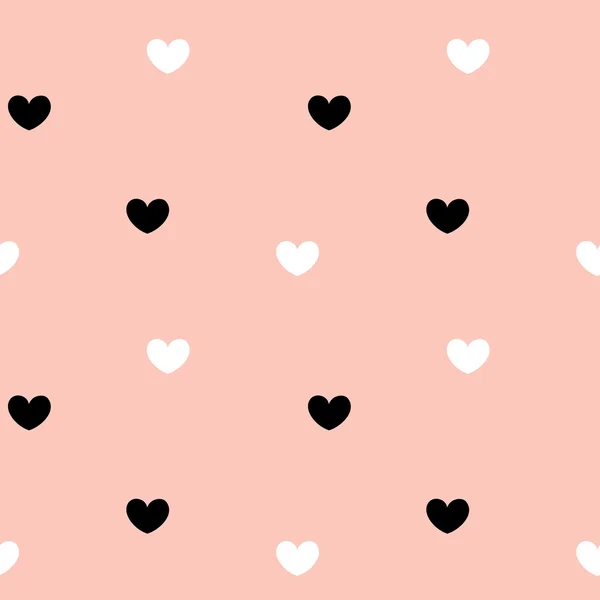 Cute hearts seamless vector pattern background illustration — Stock Vector