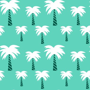 palmiye ağacı sorunsuz vektör desen arka plan illüstrasyon