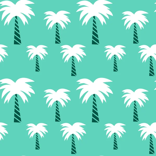 Palm tree seamless vector pattern background illustration — Stock Vector