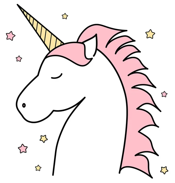 Illustration vectorielle licorne dessin animé mignon — Image vectorielle