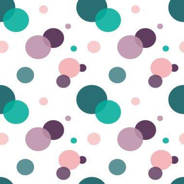 renkli daireler sorunsuz desen arka plan illüstrasyon