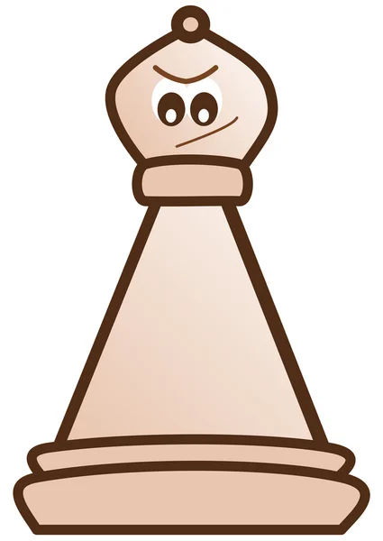 Light bishop chess piece cartoon illustration — Stock Photo, Image