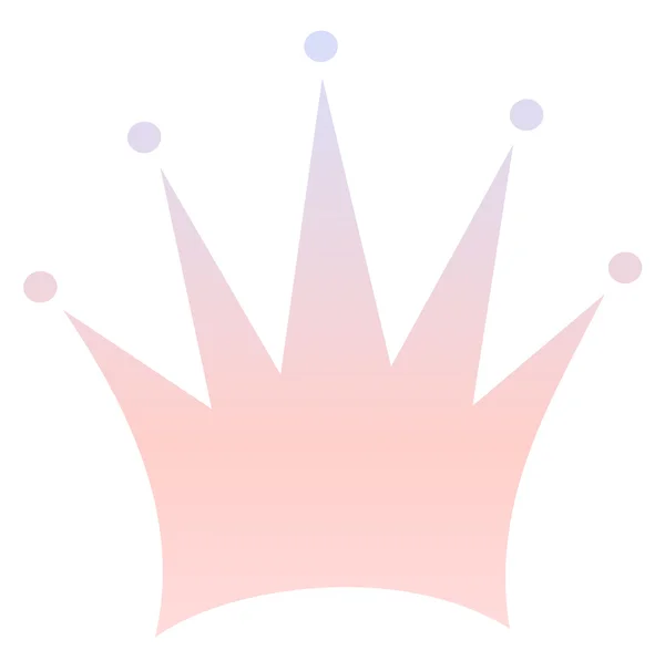 Pink blue gradient crown illustration isolated on white background — Stock Photo, Image