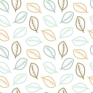 renkli yaprakları Dikişsiz desen arka plan illüstrasyon vektör