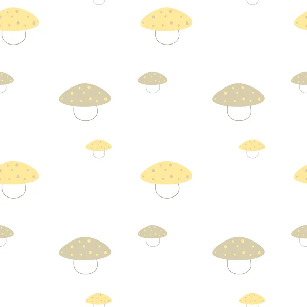 Champignon coloré motif vectoriel sans couture illustration de fond — Image vectorielle