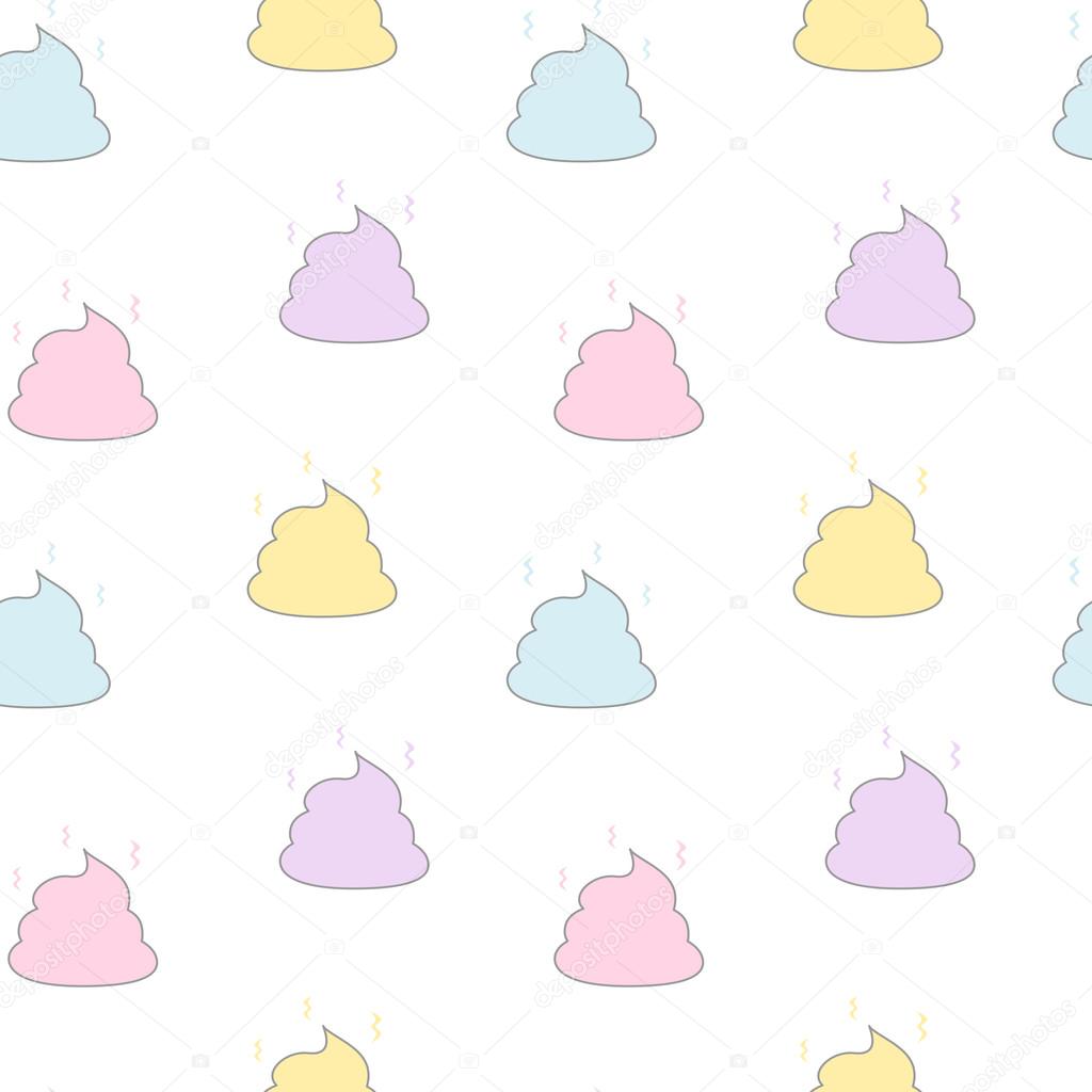 cute colorful rainbow cartoon shit. seamless vector pattern background illustration