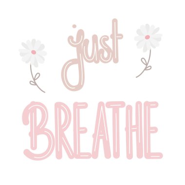 Güzel el yazması harfler. Sadece vektör kartı illüstrasyonundan nefes al.