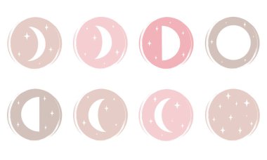 Sosyal medya vurgusu için soyut logo şablonları, simgeler ve rozetlerden oluşan şirin vektör seti.