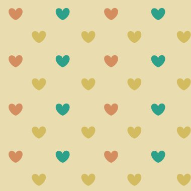 pastel kalp vektör Dikişsiz desen arka plan